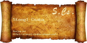 Stengl Csaba névjegykártya